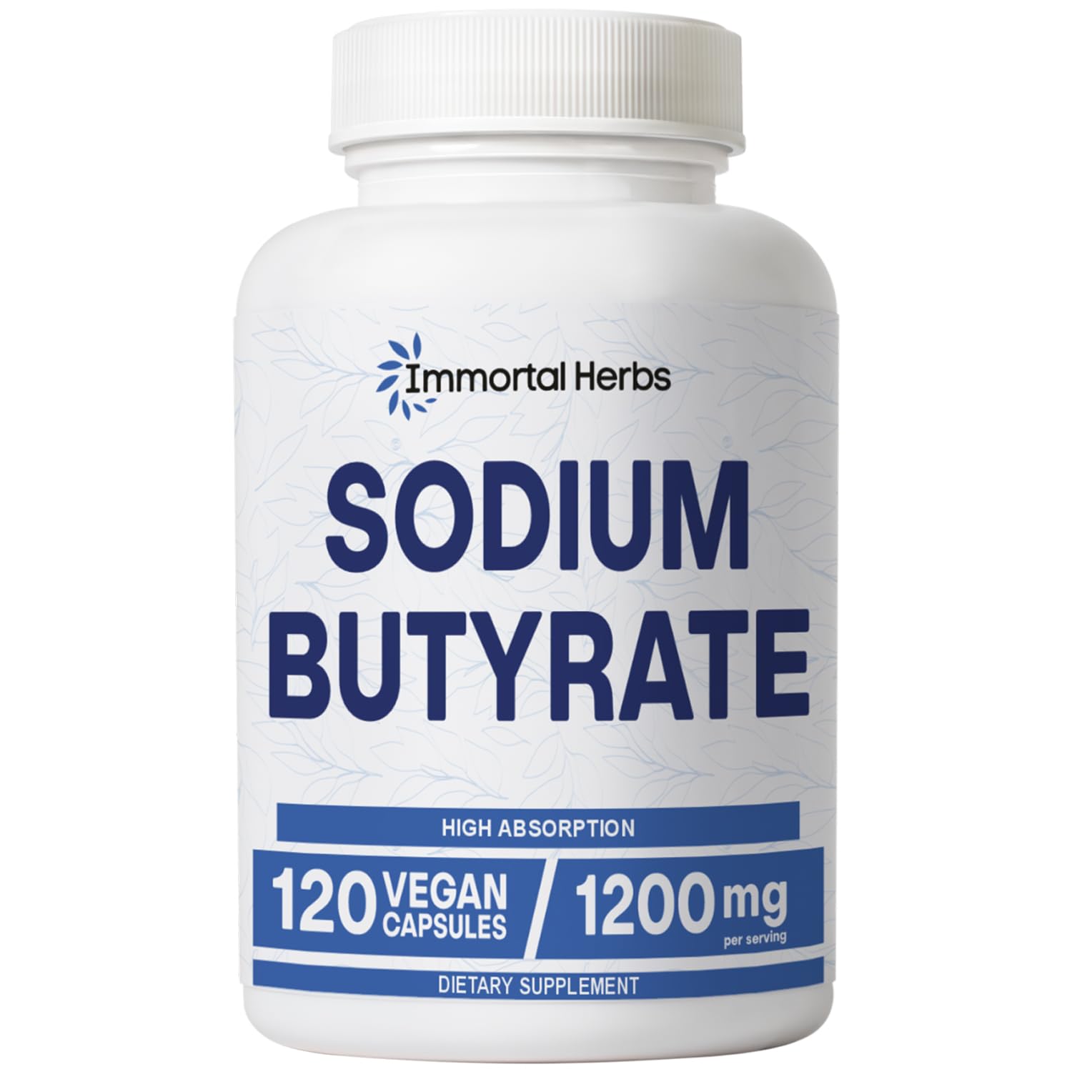 Immortal Herbs Sodium Butyrate Capsules 120 Count