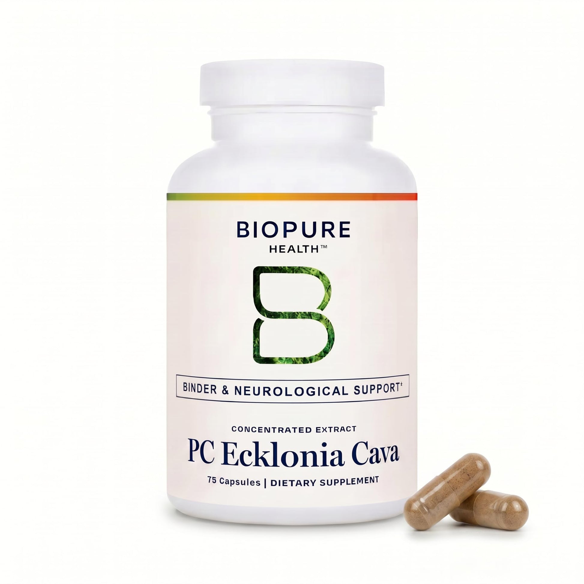 BioPure PC Ecklonia Cava Capsules – Marine Polyphenol Complex from Brown Seaweed, Rich in Phlorotannins, Trace Minerals & Nutrients for Cellular Health, Circulation & Immune Support, 75 Capsules
