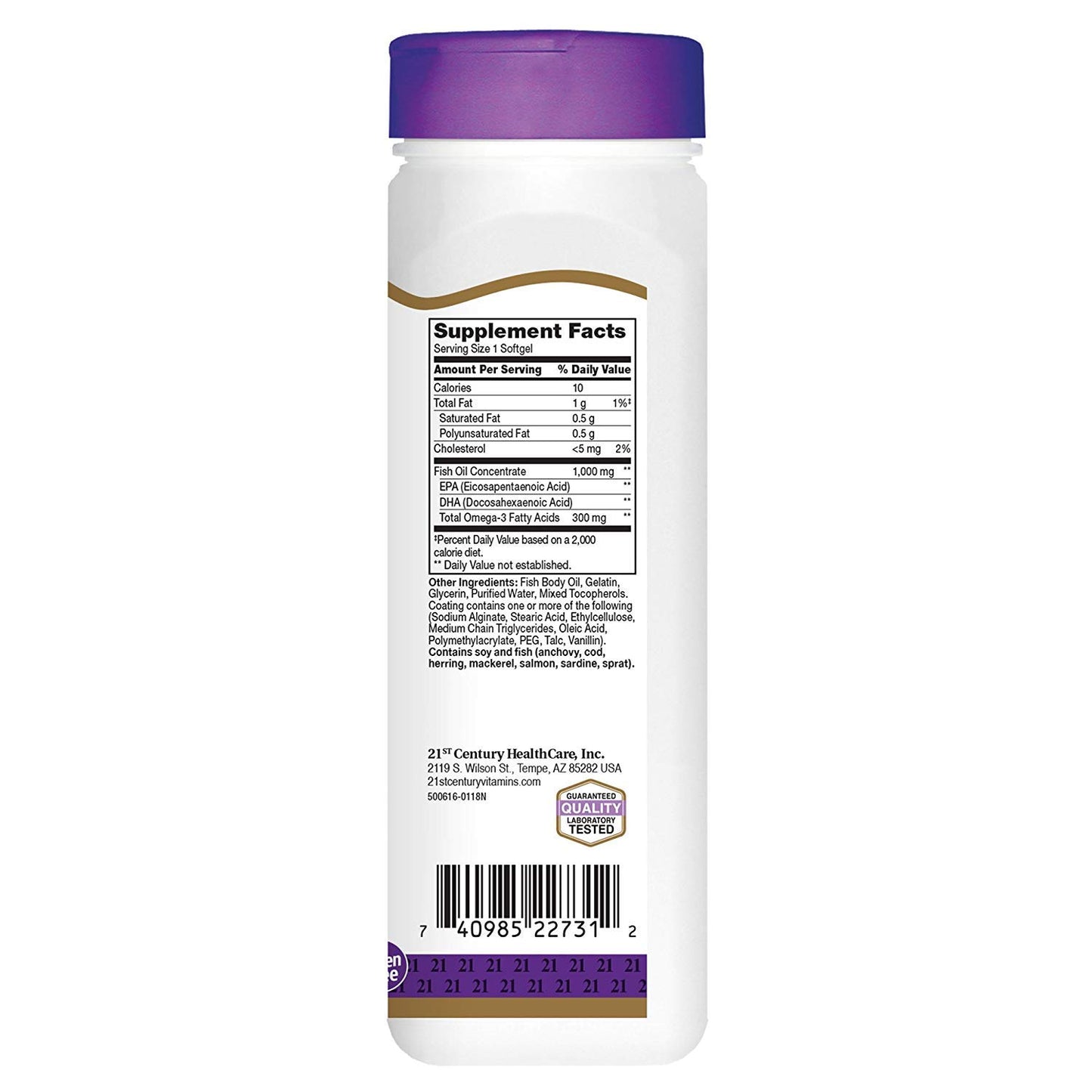 21st Century Omega-3 Fish Oil 1000 mg Softgels 12