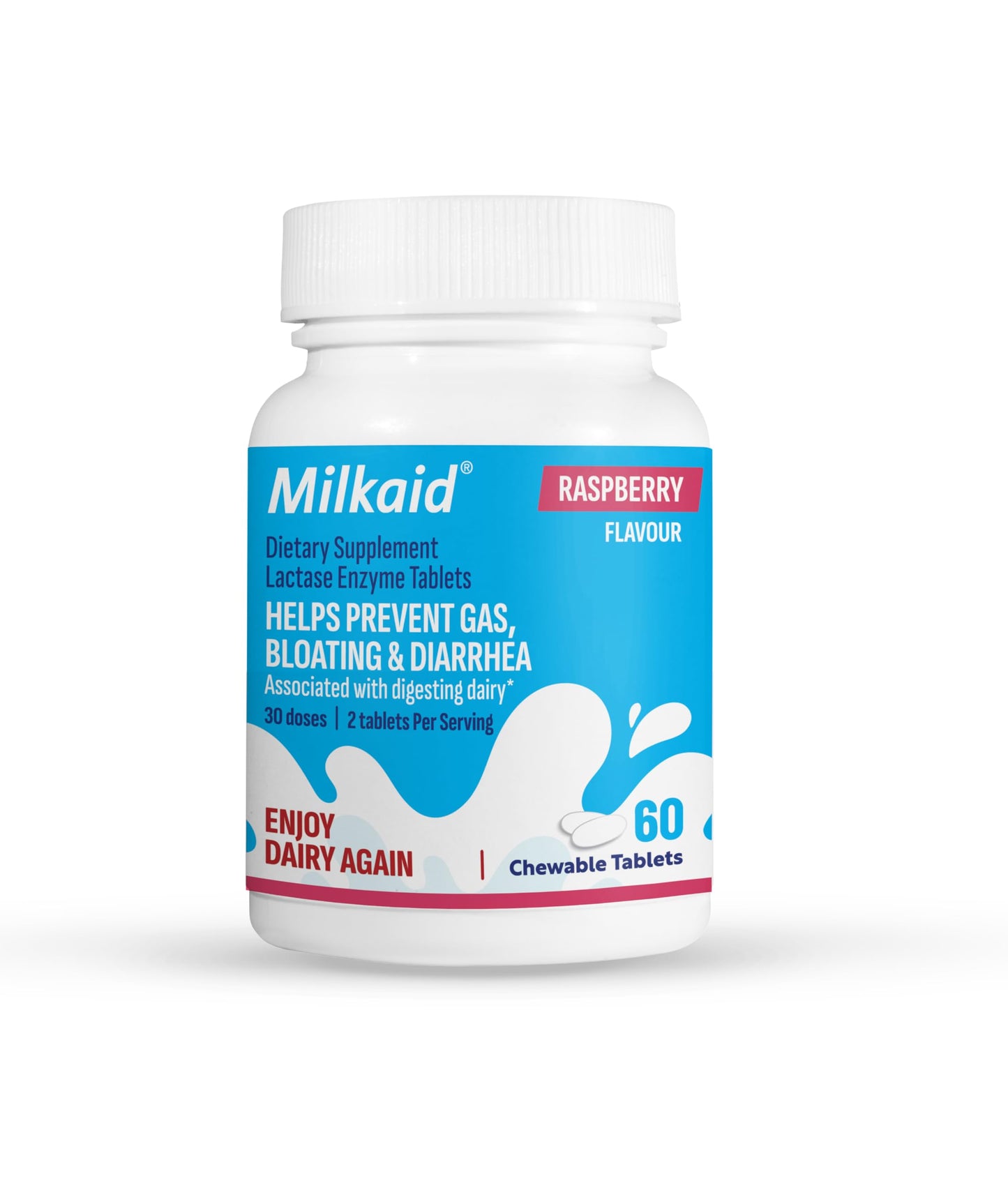 Milkaid Lactase Enzyme Chewable Tablets, 120 Tablets