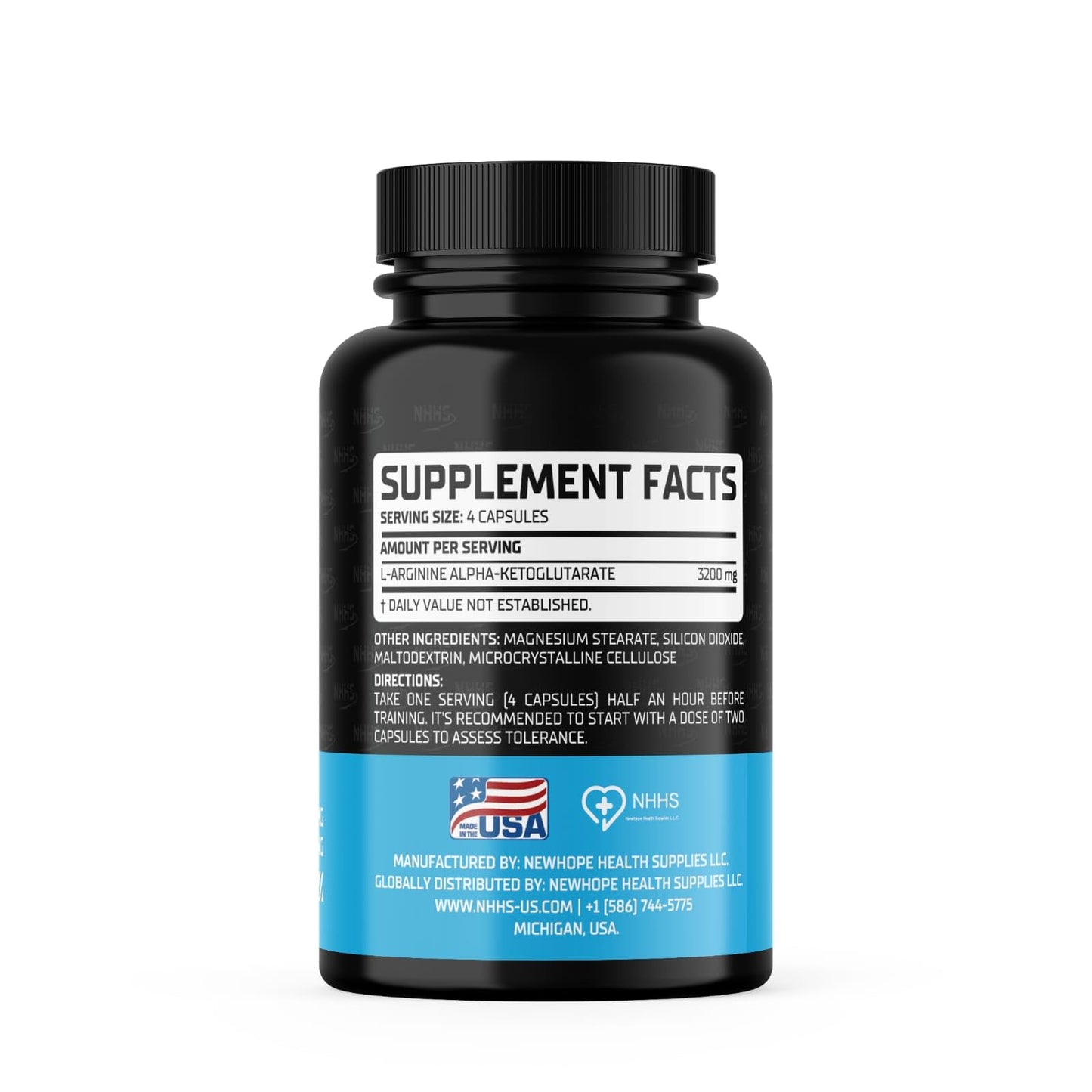 NHHS Supreme Potency L-Arginine AAKG 3200mg 100 Capsules
