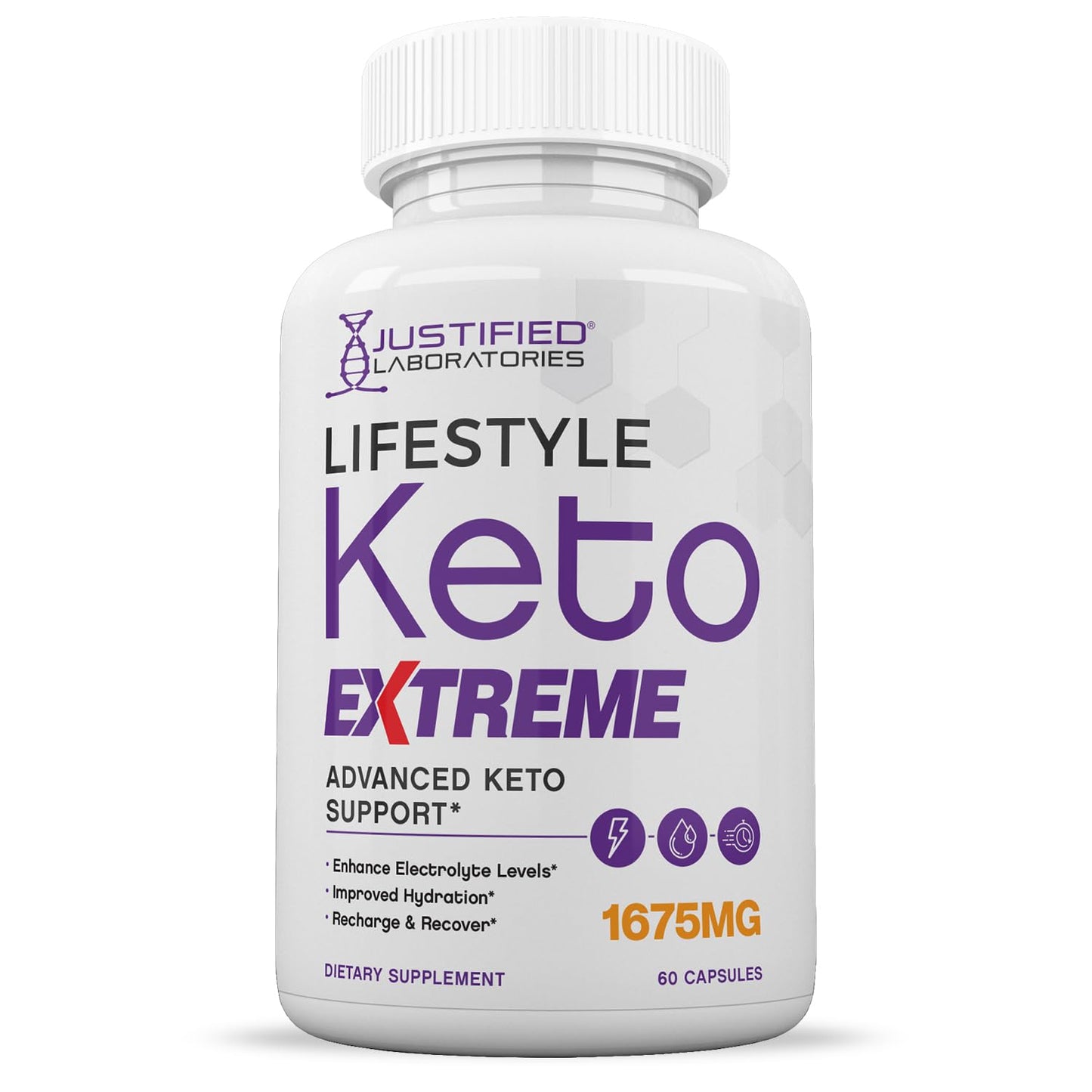 Justified Laboratories Lifestyle Extreme Keto Pills 1675MG Capsules 180 Capsules