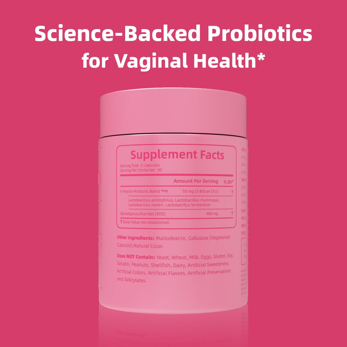 Sykik Women's Vaginal Probiotics with Prebiotics & Lactobacillus Blend, pH Balance, Capsule, 60 Count