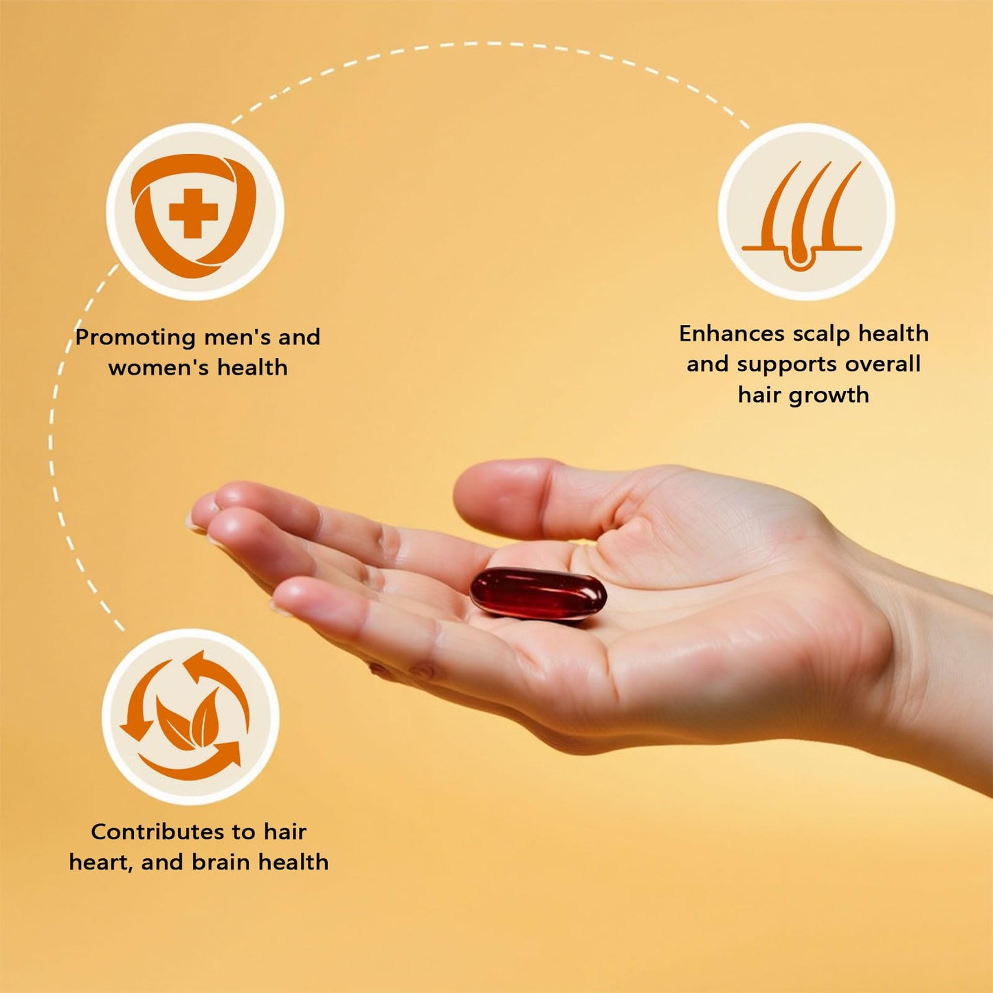 Hanachi Ovela Pumpkin Seed Oil Capsules, 2-in-1 Formula with Saw Palmetto for Hair Growth & Scalp Health, Capsule, 200 Softgels
