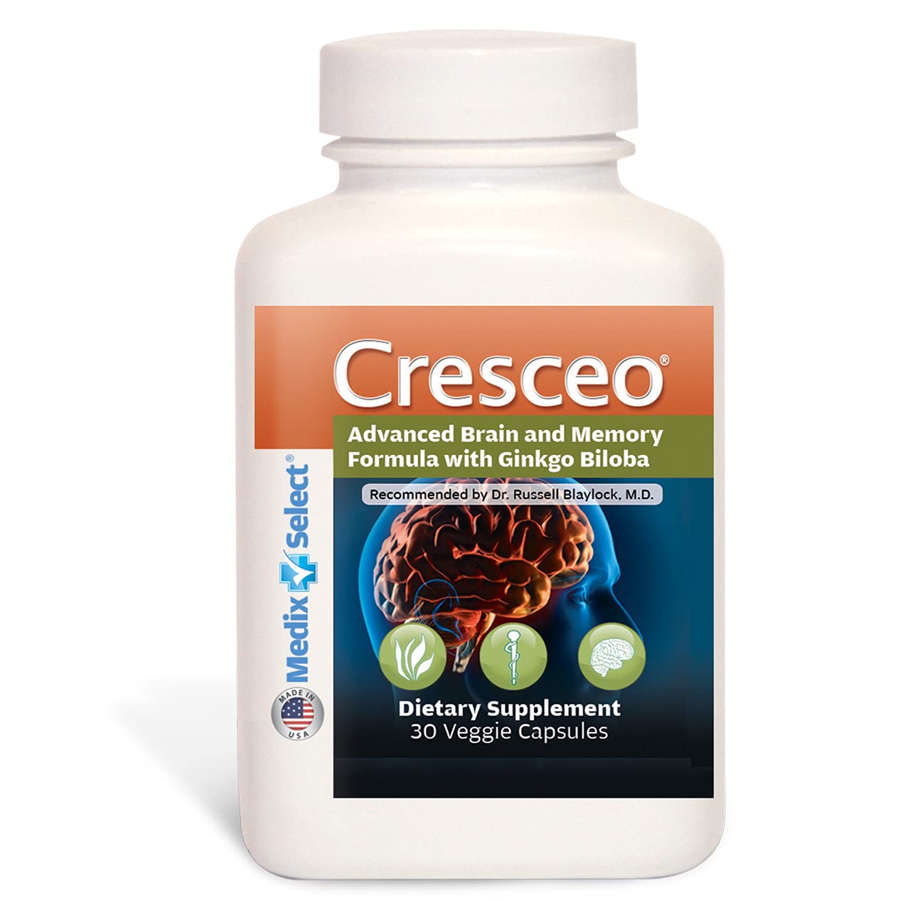 Medix Select Cresceo Brain and Memory Formula Capsules, 30 Count