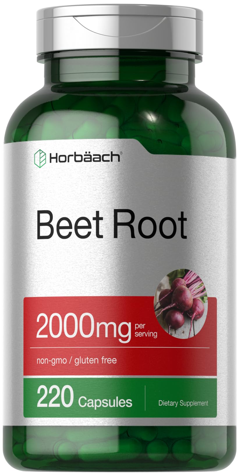 Horbäach Beet Root Powder Capsules 220 Count