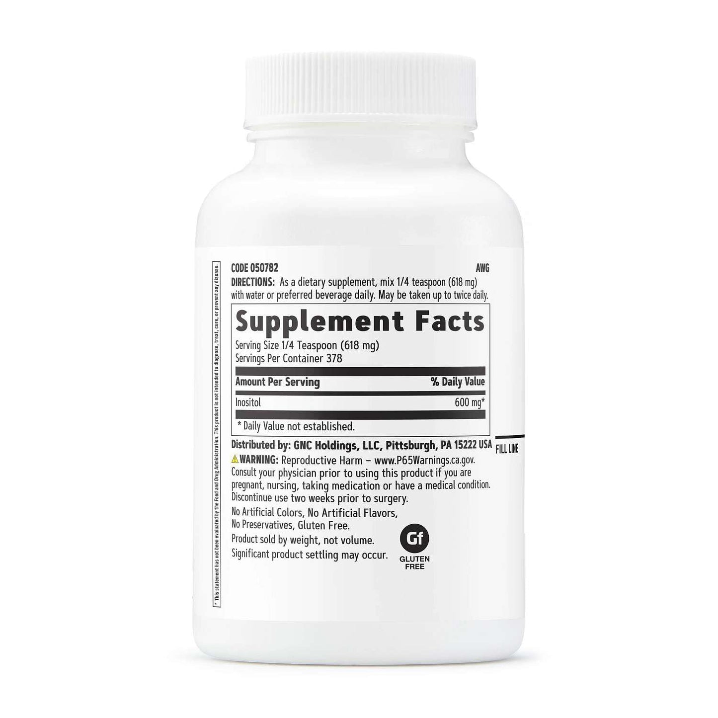GNC Inositol Powder 600mg, 8 oz