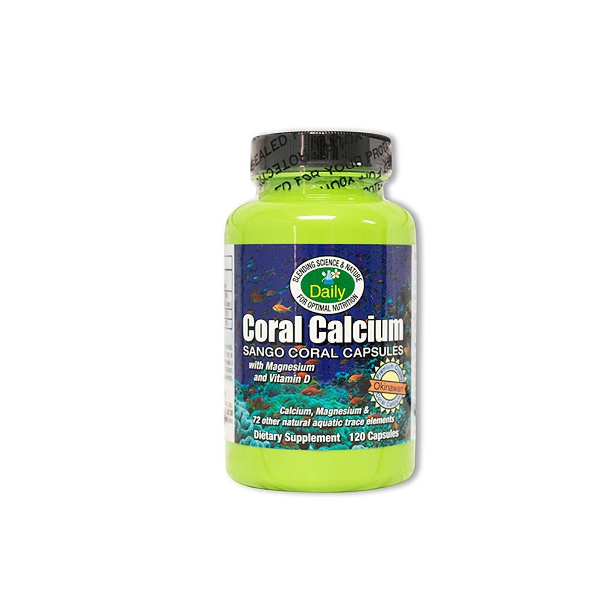 Daily Manufacturing Coral Calcium, Magnesium & Vitamin D3 Capsules, 120 Count