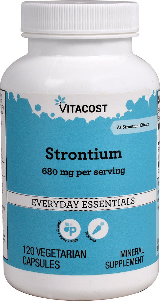 Vitacost Brand NSI Strontium 680 mg per Serving Capsules, 120 Count