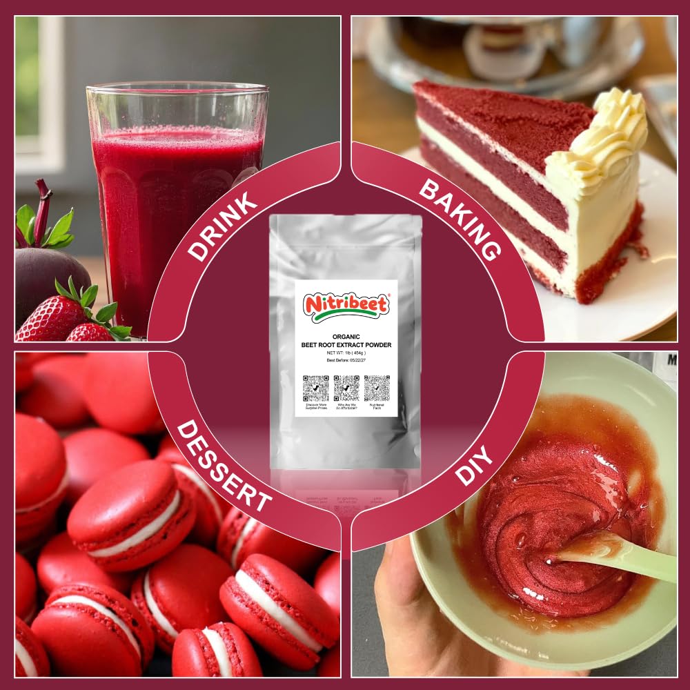 VEGEPEDIA Nitribeet Organic Beet Root Extract Powder, 16 Ounce