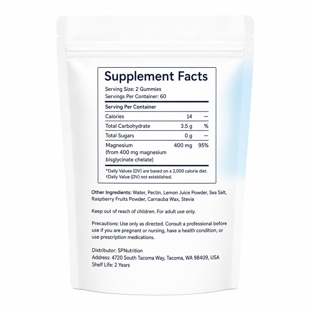 SPNutrition Gummies Magnesium Bisglycinate 400mg Gummies, 1 Bottle