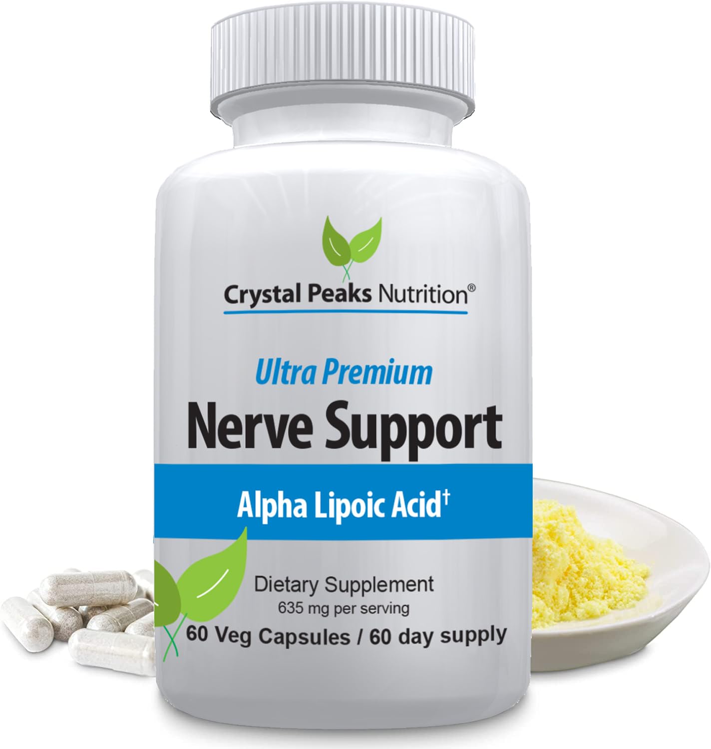 Crystal Peaks Nutrition Nerve Support Supplement Capsule 60 Count