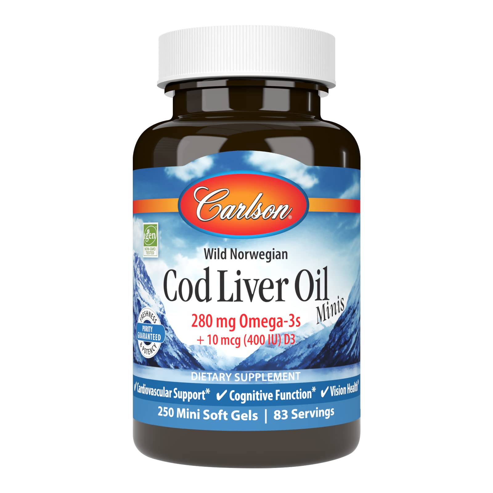 Carlson Cod Liver Oil Minis Softgels 250