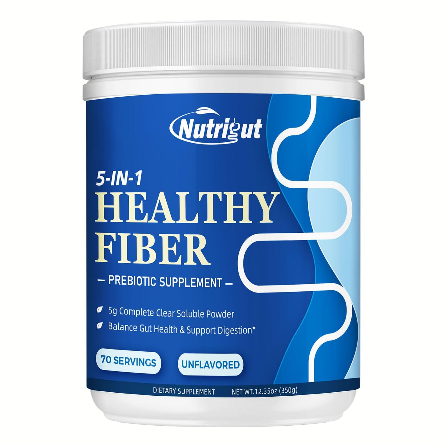 NutriGut Prebiotic Fiber Powder, 12 oz, 70 Servings
