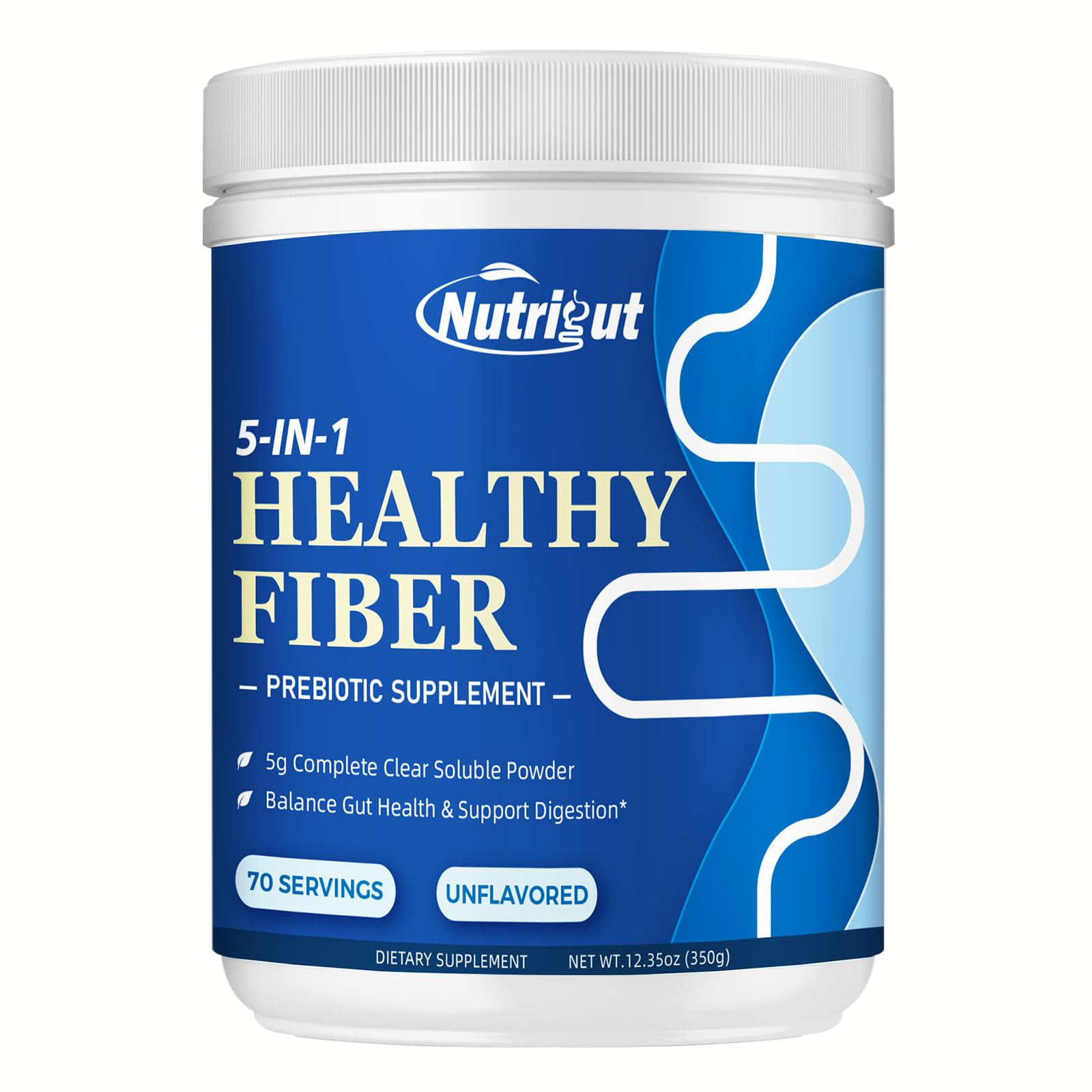 NutriGut Prebiotic Fiber Powder, 12 oz, 70 Servings