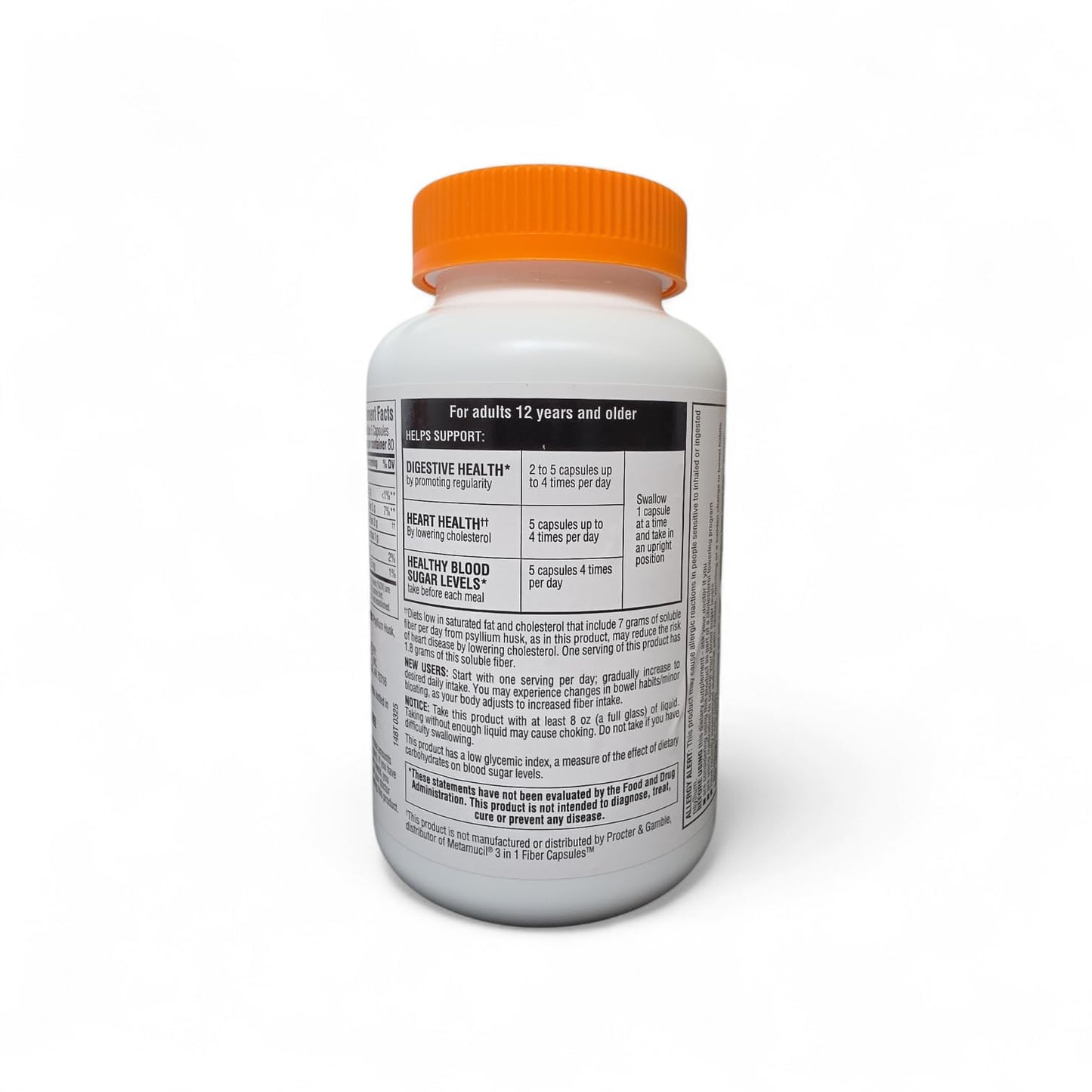 Member's Mark Psyllium Husk Fiber Capsules, 400 Capsules