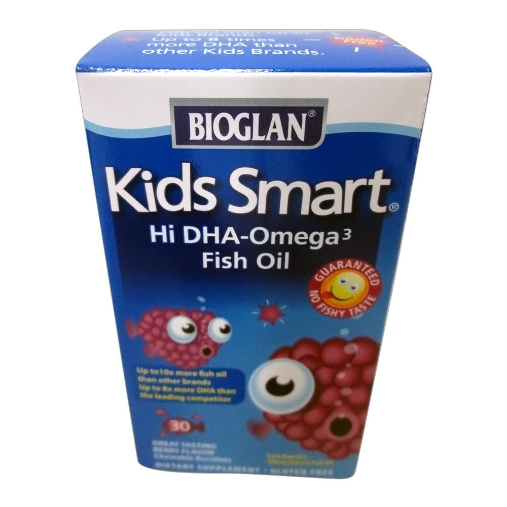 Bioglan Kids Smart Hi DHA Omega-3 Fish Oil Chewables Berry 90 Count