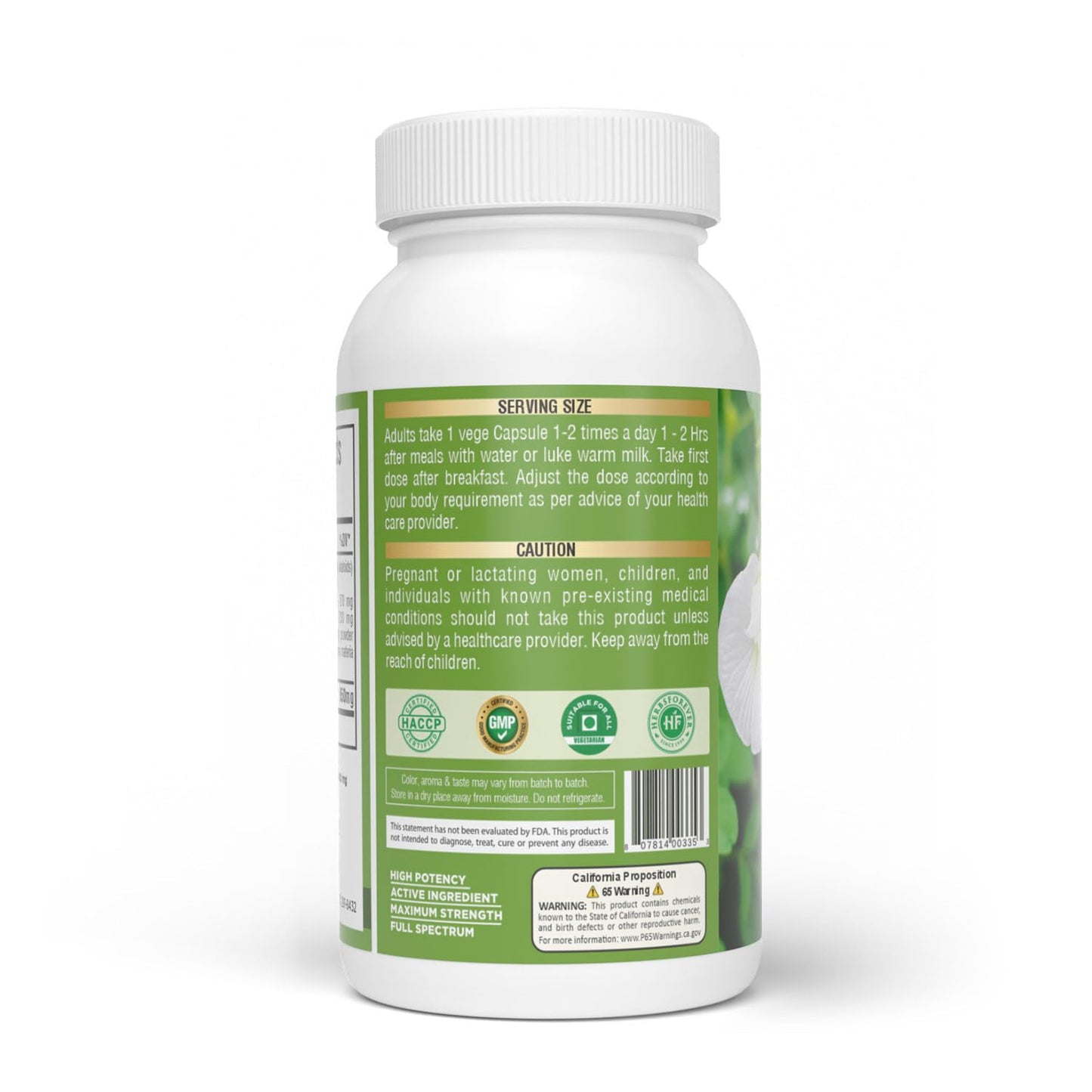 Herbsforever Shankhpushpi (Convolvulus pluricaulis) Extra Strength 20:1 Extract, Equiv. to 4580mg Plant Powder Per Serving - Brain Tonic & Cognitive Focus, 60 Veg Capsules