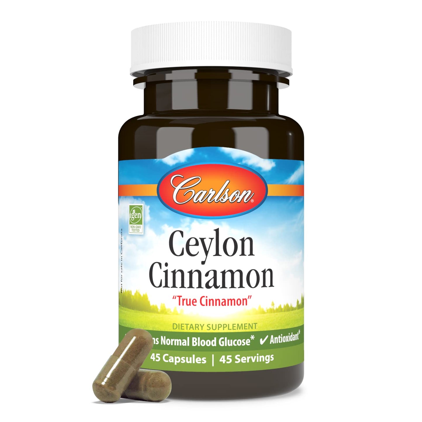 Carlson Ceylon Cinnamon Capsules, 45 Capsules