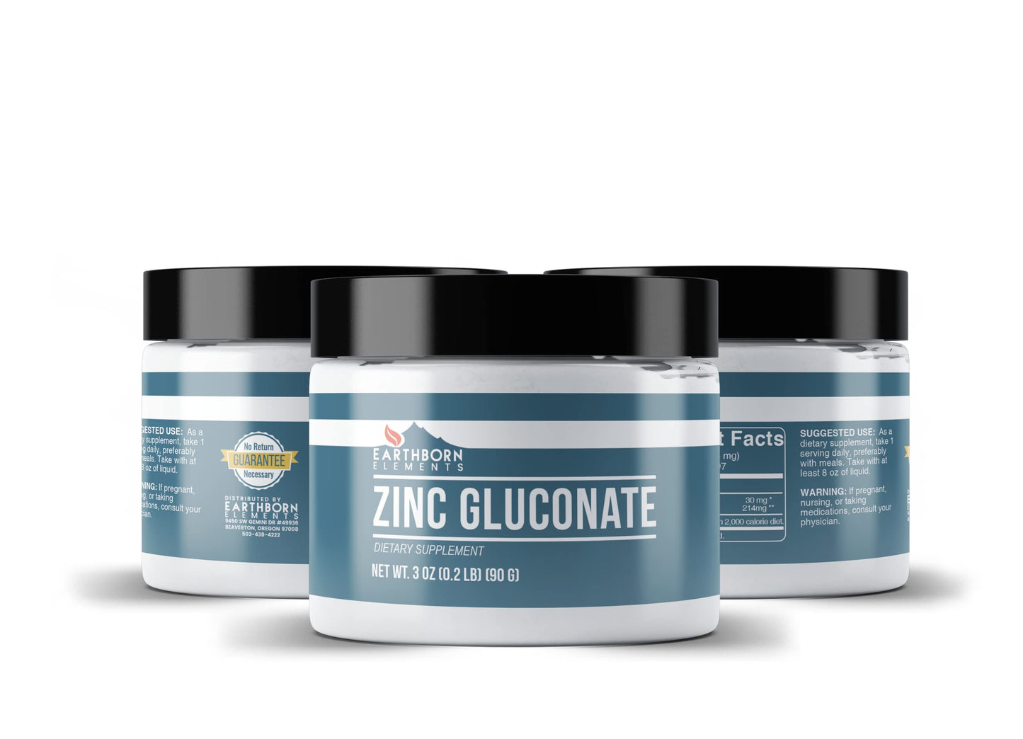 Earthborn Elements Zinc Gluconate Powder, 3 oz
