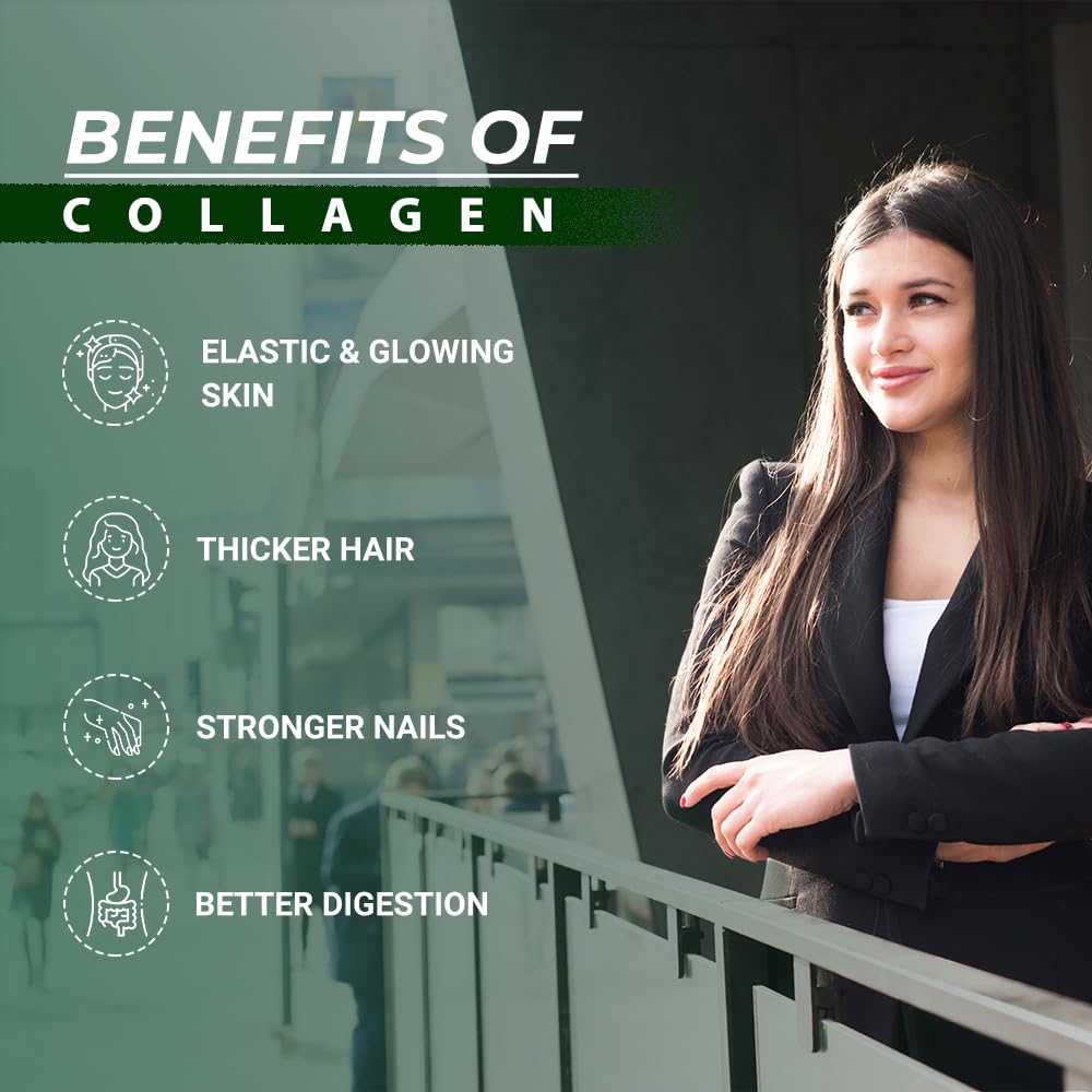Divya Himalayan Multi Collagen Tablet Type I, II, III, V, X with Hyaluronic Acid, Biotin & Vitamin C for Hair, Skin, Nail, Bone & Joint Support, 60 Tablets