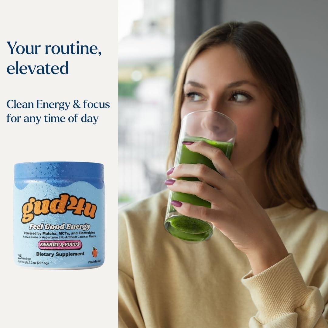 Gud4u Natural Energy Supplement Powder 7.3 oz