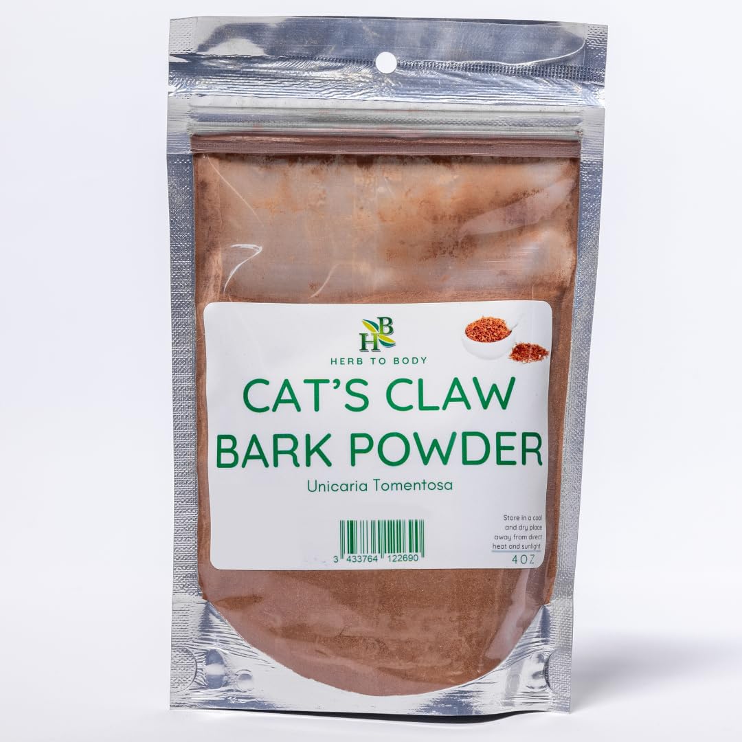 Herb To Body Cat's Claw Bark Uncaria Tomentosa Powder, 4 oz