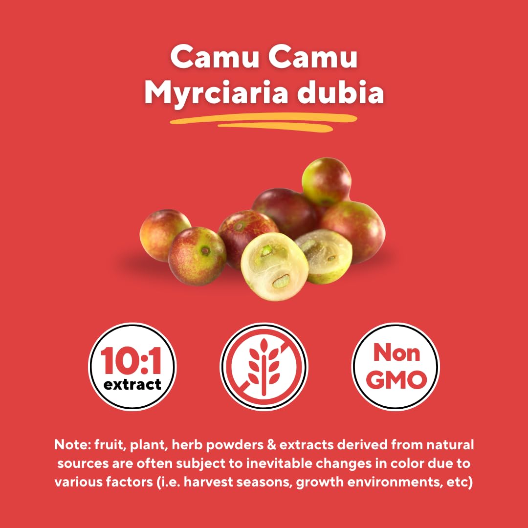 Vitapia Organic Camu Camu Extract 20% Vitamin C Capsules, 120 Count