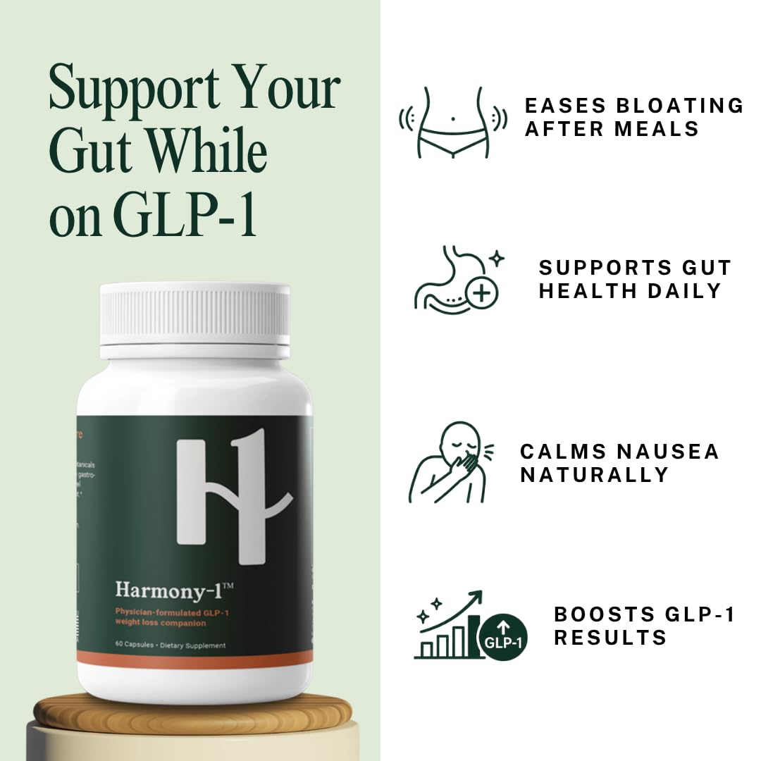 Harmony-1 Physician Formulated GLP-1 Digestive Support Capsule, 60 Capsules