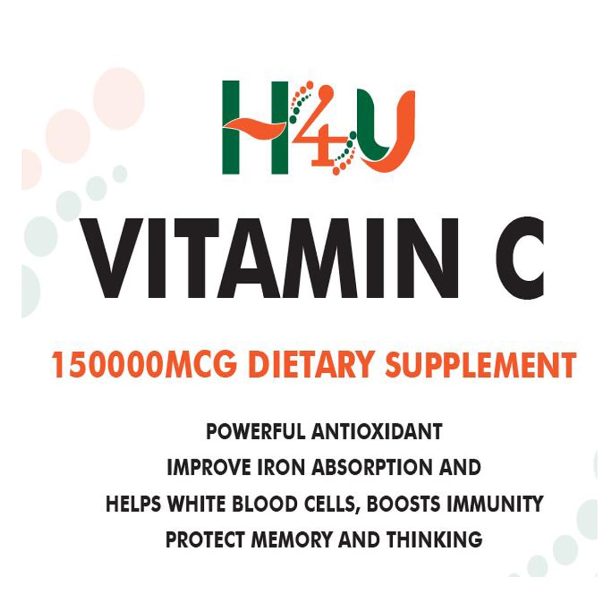 H4U Vitamin C Dietary Supplement Tablet, 60 Tablets