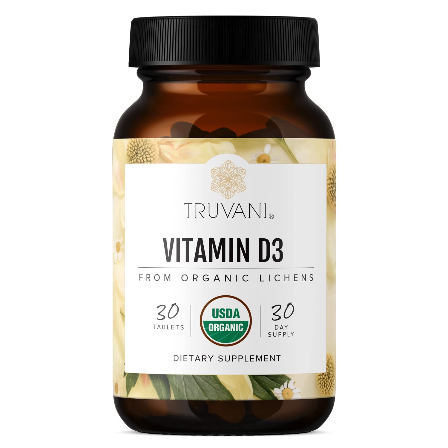 Truvani Organic Vitamin D3 Capsules, 30 Count