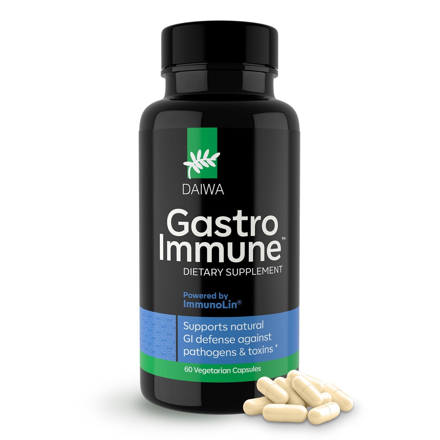 Daiwa Health Development GastroImmune - Gut Health and Immunity Supplement - Non-GMO, Protein-Based Formula for Digestive Wellness 30 Capsules