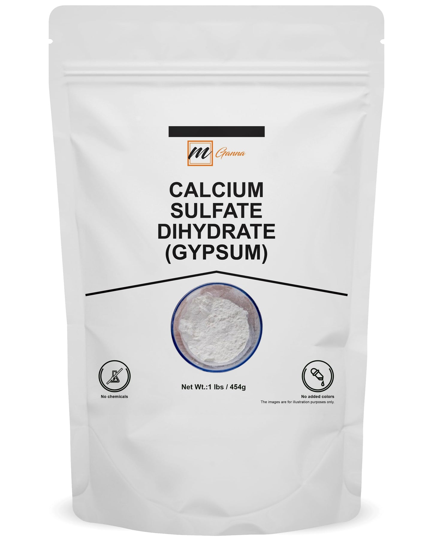 mGanna Calcium Sulfate Dihydrate (Food Grade) Gypsum Powder, 8