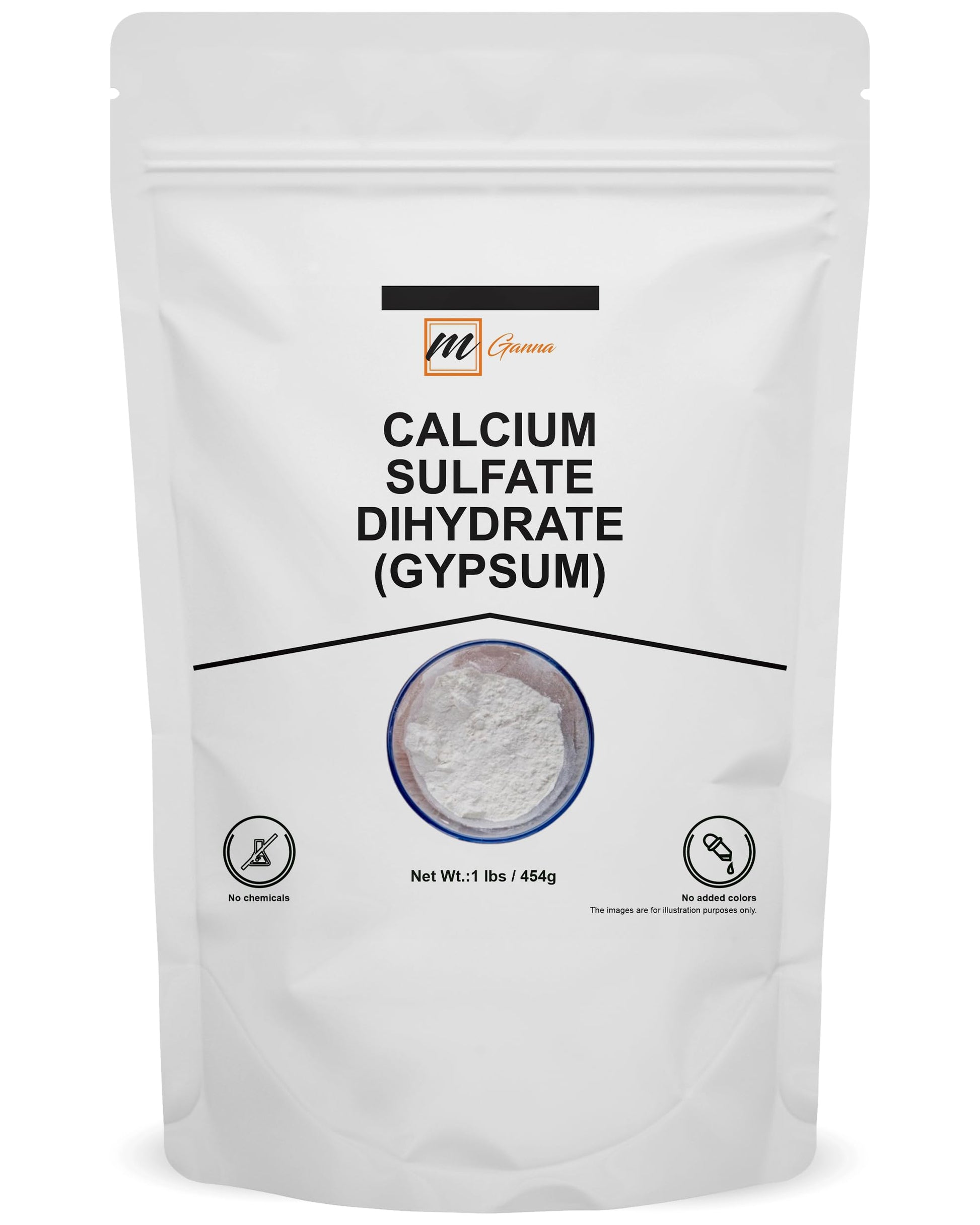 mGanna Calcium Sulfate Dihydrate (Food Grade) Gypsum Powder, 8