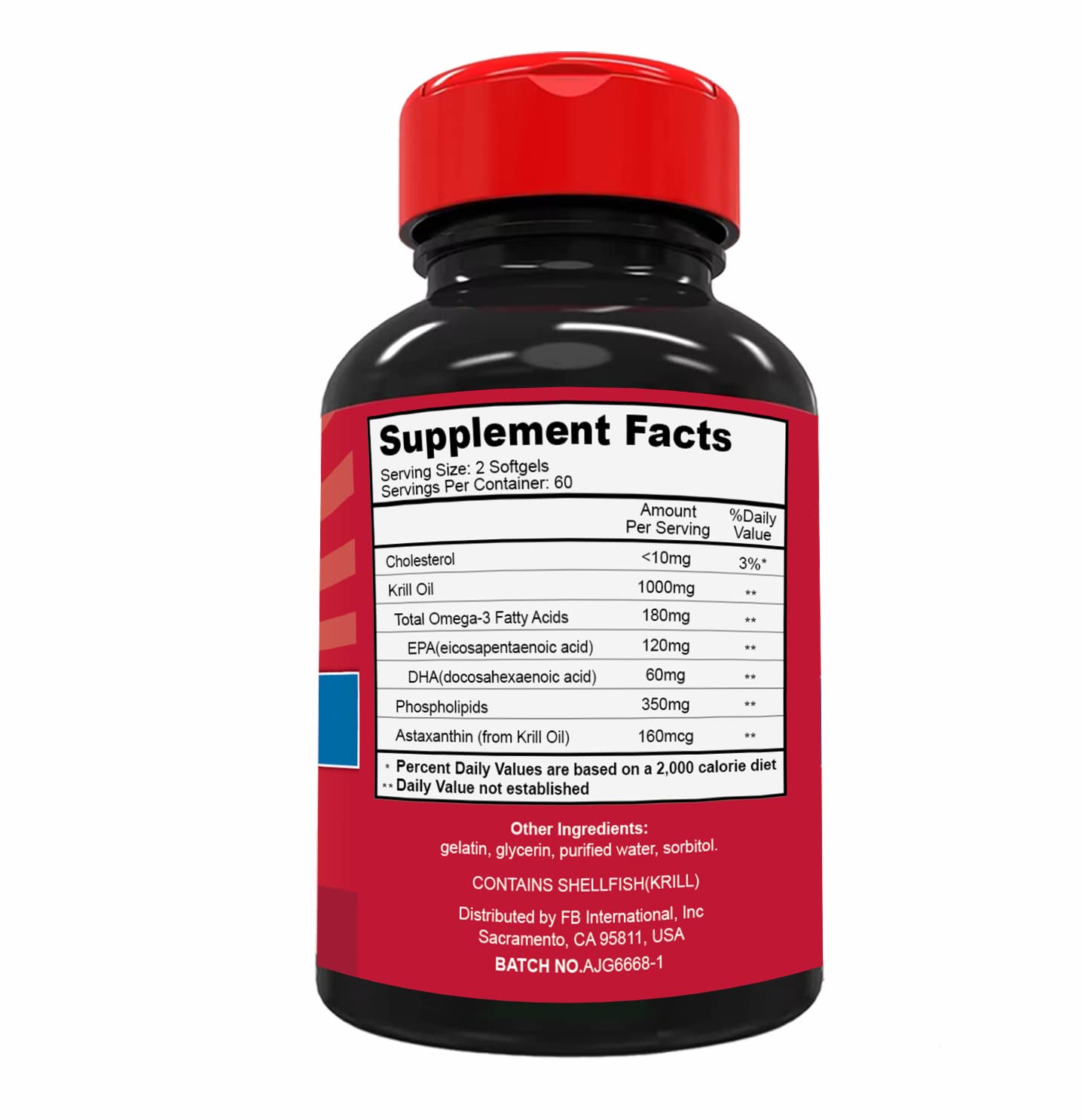 EAZGOO Antarctic Krill Oil 1000mg Omega-3 EPA DHA Phospholipids Astaxanthin Softgels 120