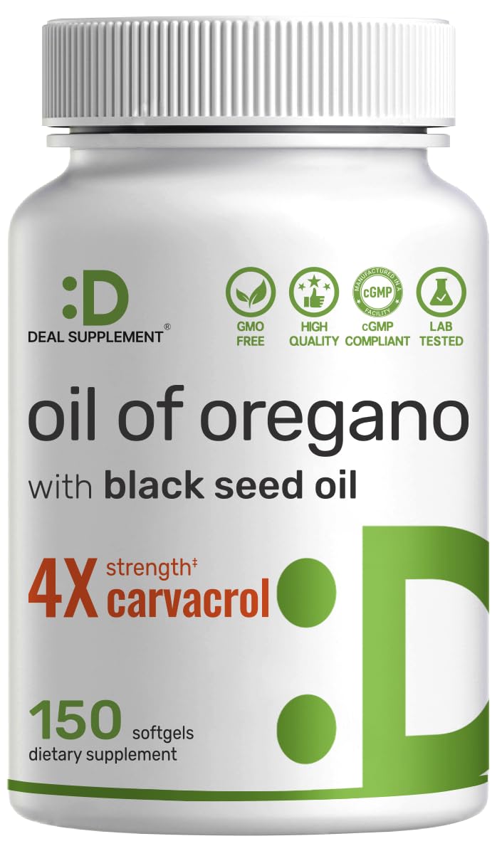 DEAL SUPPLEMENT Oil of Oregano Softgels with Black Seed Oil 150 Count