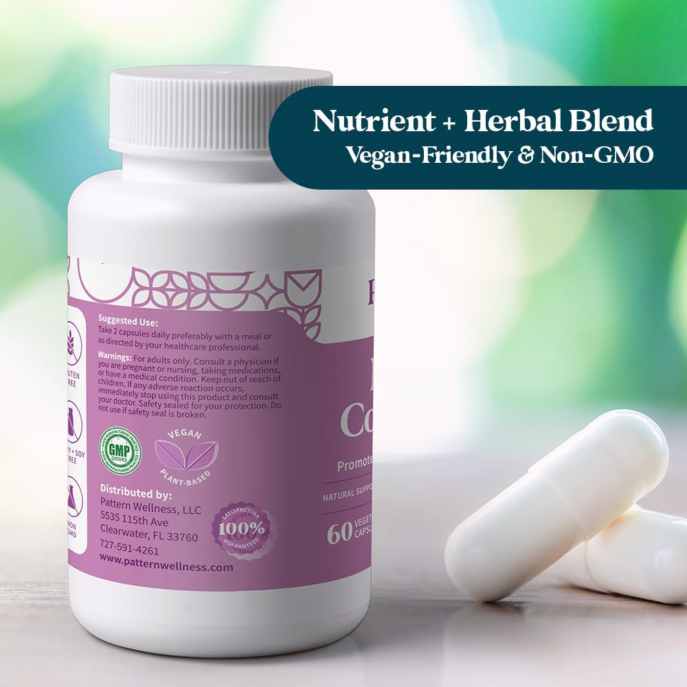 Pattern Wellness PMS Complex Monthly Cycle Wellness Support Vegan Capsules 60