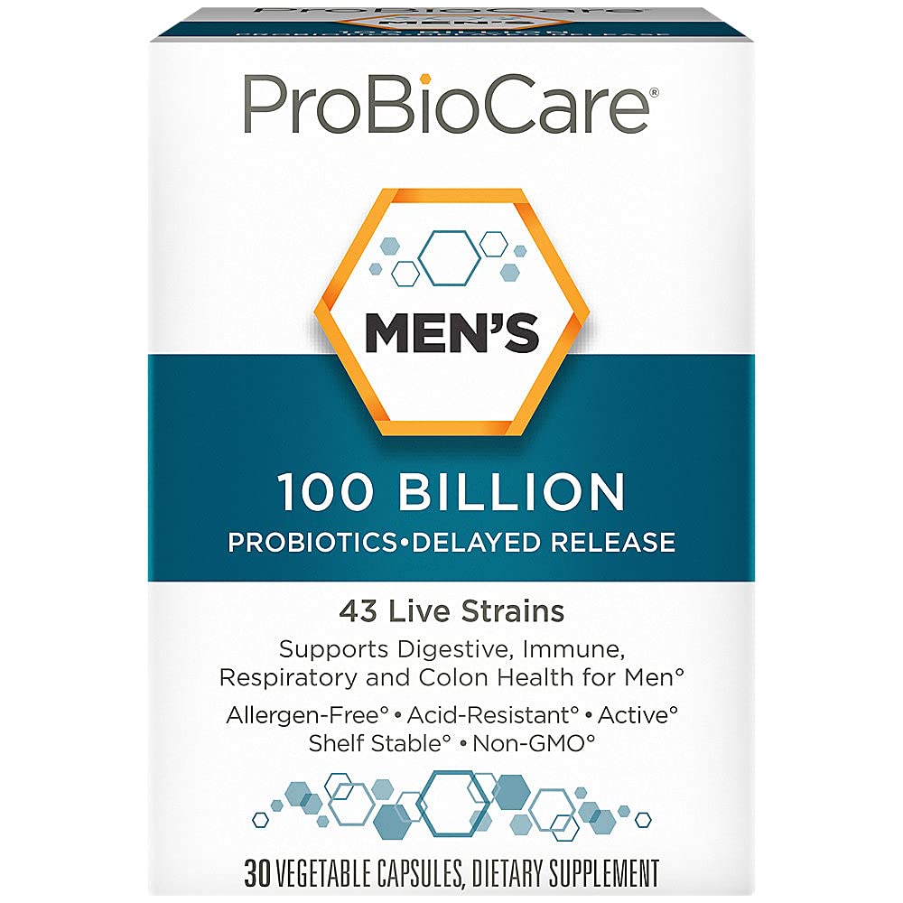 ProBioCare Probiotic for Men - Advanced Formula with 100 Billion CFUs to Support Digestive Health and Immune Function, 1 Capsule