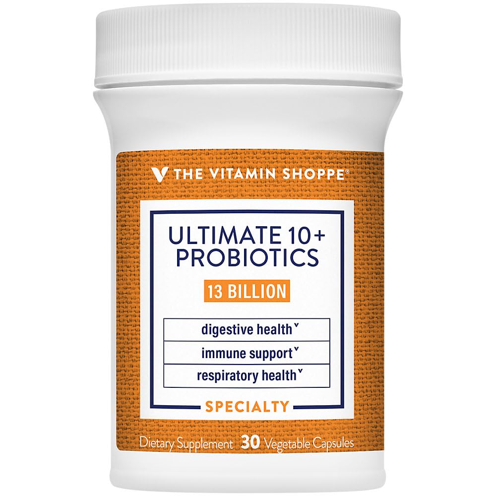 The Vitamin Shoppe Ultimate 10+ Probiotics 13 Billion CFU - 10 Probiotic Strains for Digestive Health, Immune & Gut Support, 1 Capsule