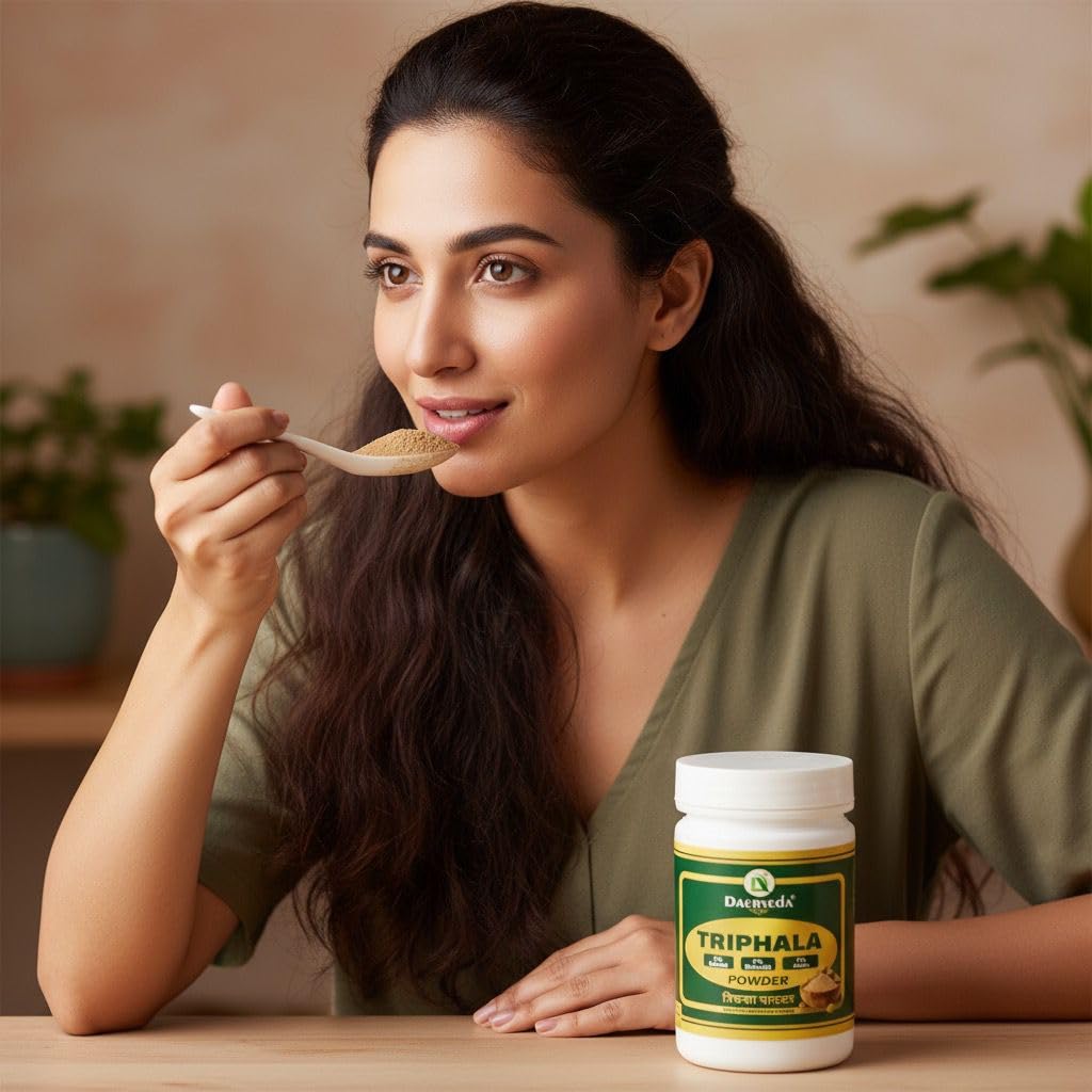 Daerveda Triphala Amrit Powder for Digestive System, Skin & Hair Health, 3.53 oz