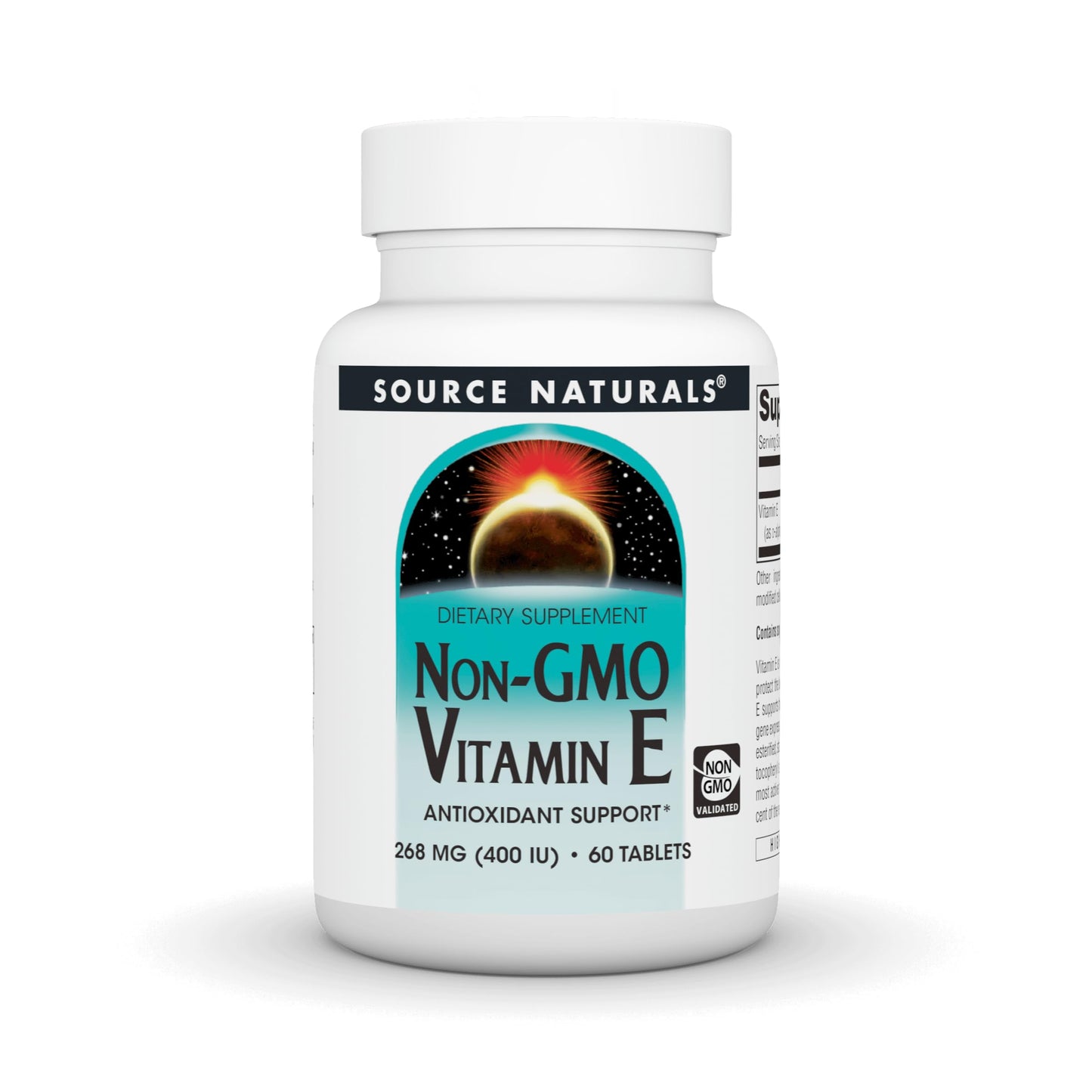 Source Naturals Vitamin E Non-GMO Antioxidant Support 400 IU, 60 Tablets