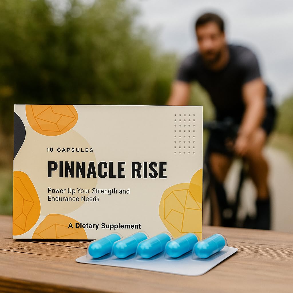 Pinnacle Rise Herbal Energy & Vitality Supplement for Men – Ginseng, Maca, Tribulus, Tongkat Ali & Epimedium – Supports Endurance & Daily Performance, 10 Capsules