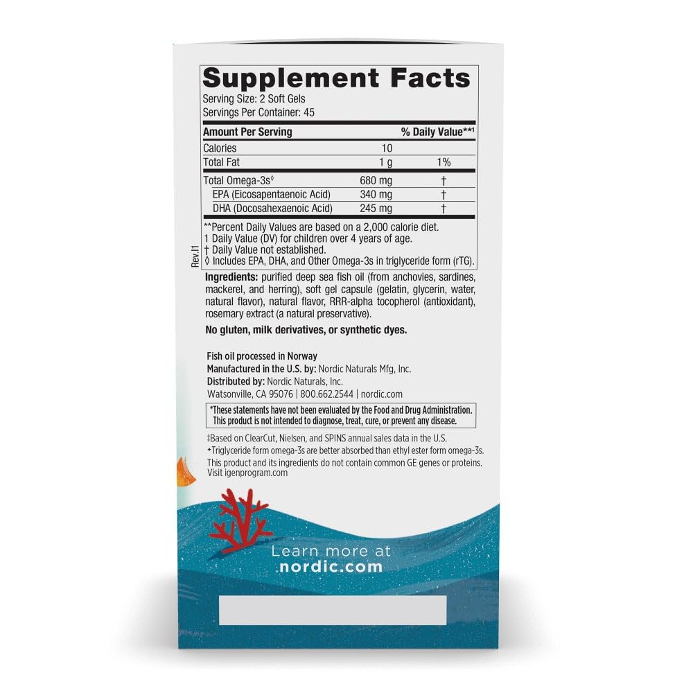 Nordic Naturals Ultimate Omega Jr. Strawberry Softgels 90