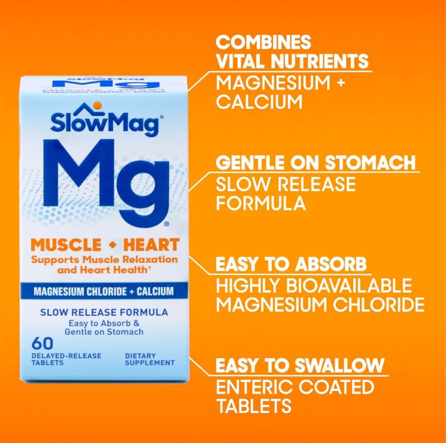 Slow-Mag Mg Muscle + Heart Tablets, 120 Tablets