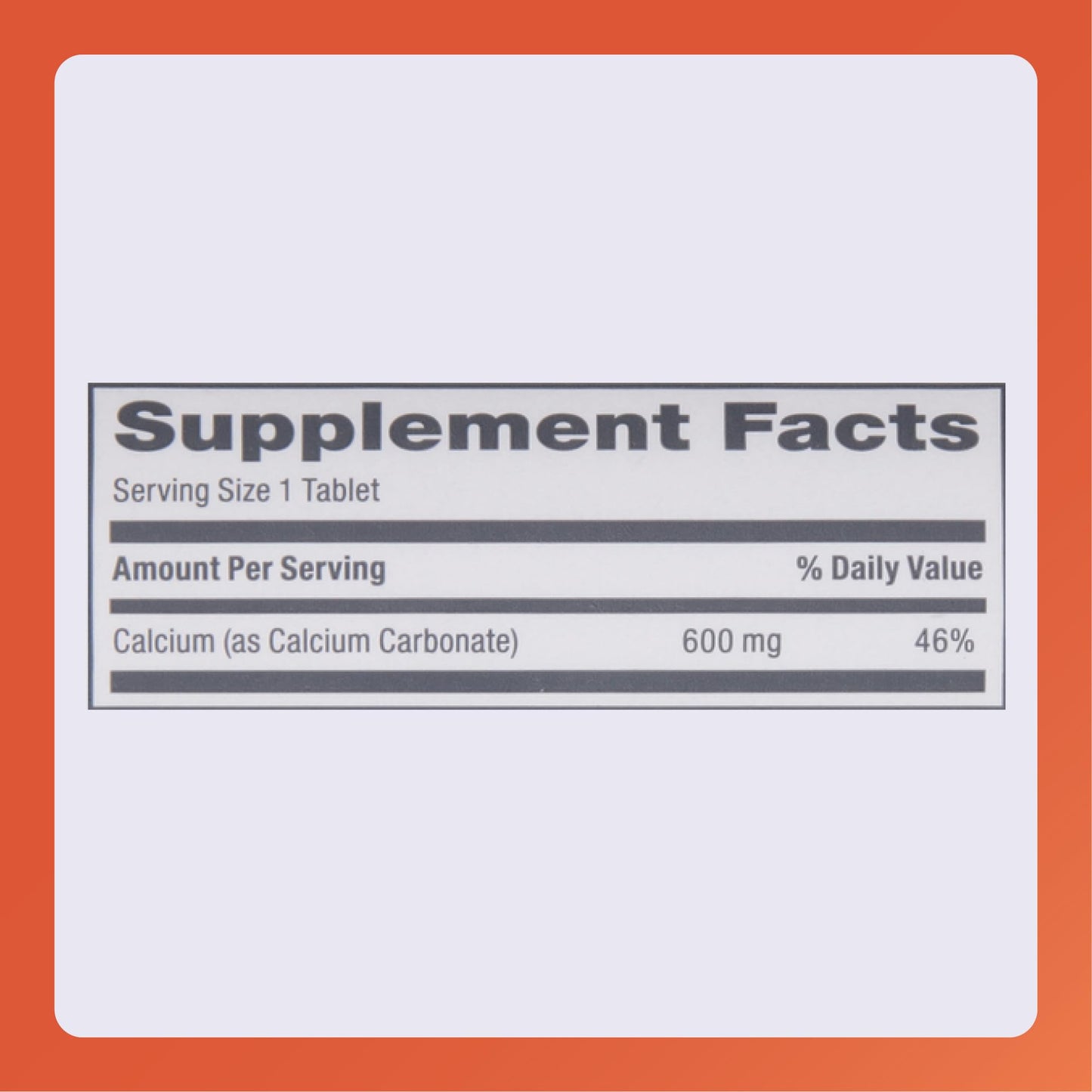 Rugby Laboratories Calcium Tablets 600 mg, 120 Tablets