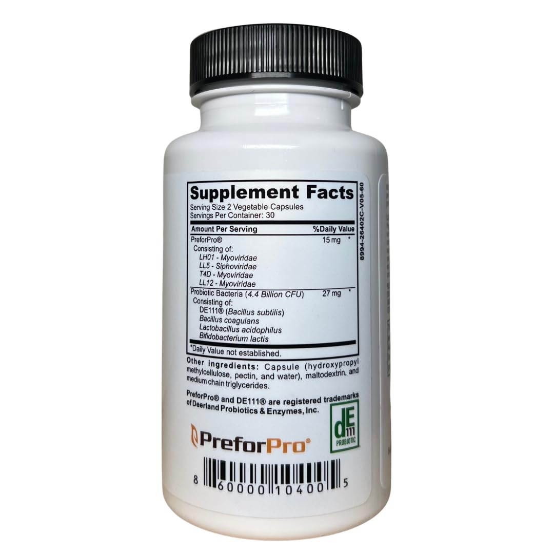 Casa de Sante Advanced Probiotic & Prebiotic Synbiotic with PreforPro Technology 4.4B CFU Capsules, 60 Count