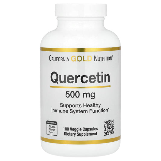 California Gold Nutrition Quercetin 500 mg Veggie Capsules, 180 Veggie Capsules