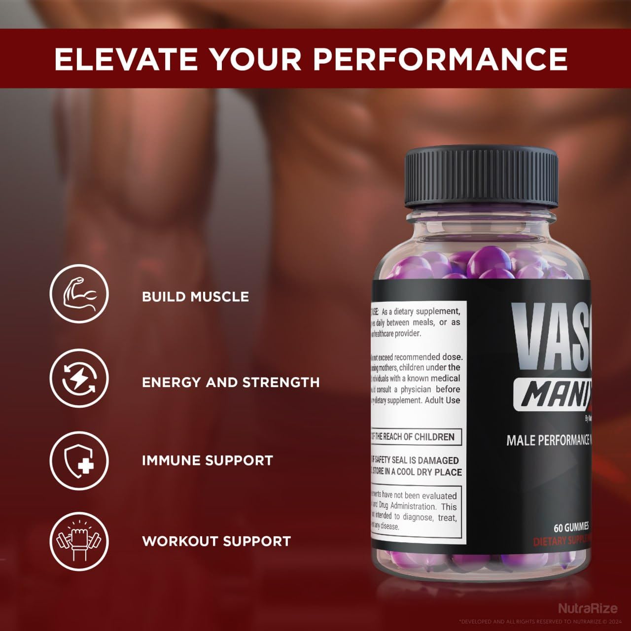NutraRize VasoManix 180 Gummies