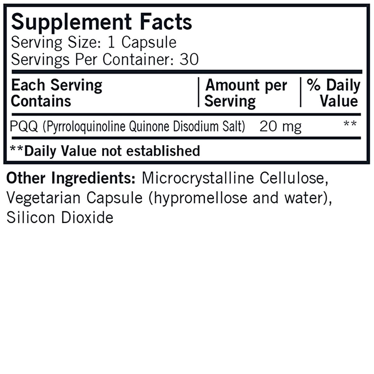 Kirkman PQQ Capsule 30 Count