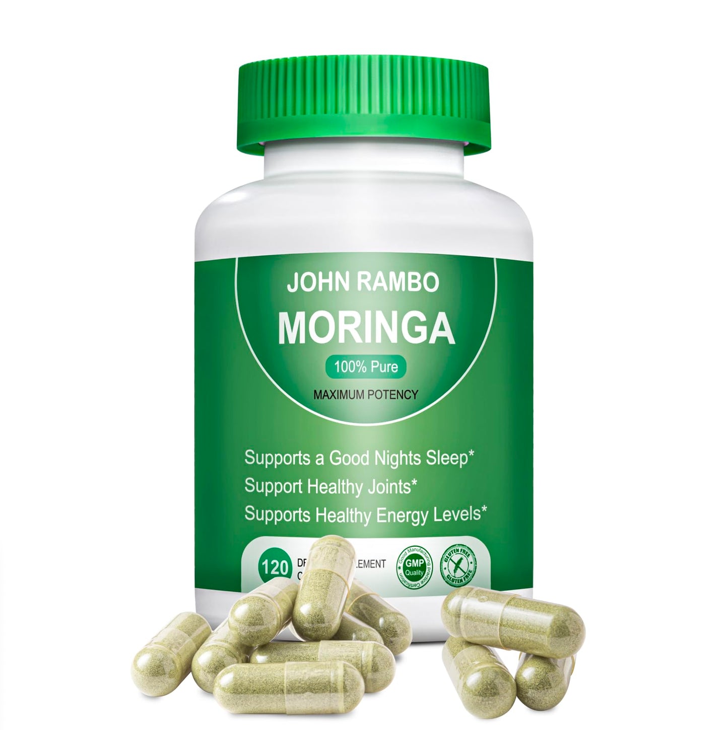 JOHN RAMBO Moringa Powder 1200mg Capsules 120